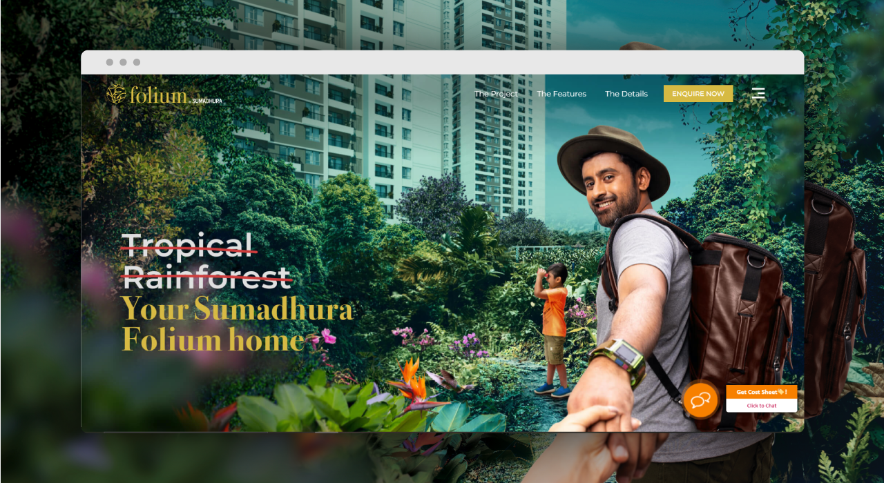 Sumadhura Folium Website Design Cover
