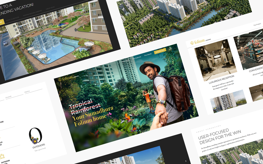 Sumadhura Folium Website Design screens impact