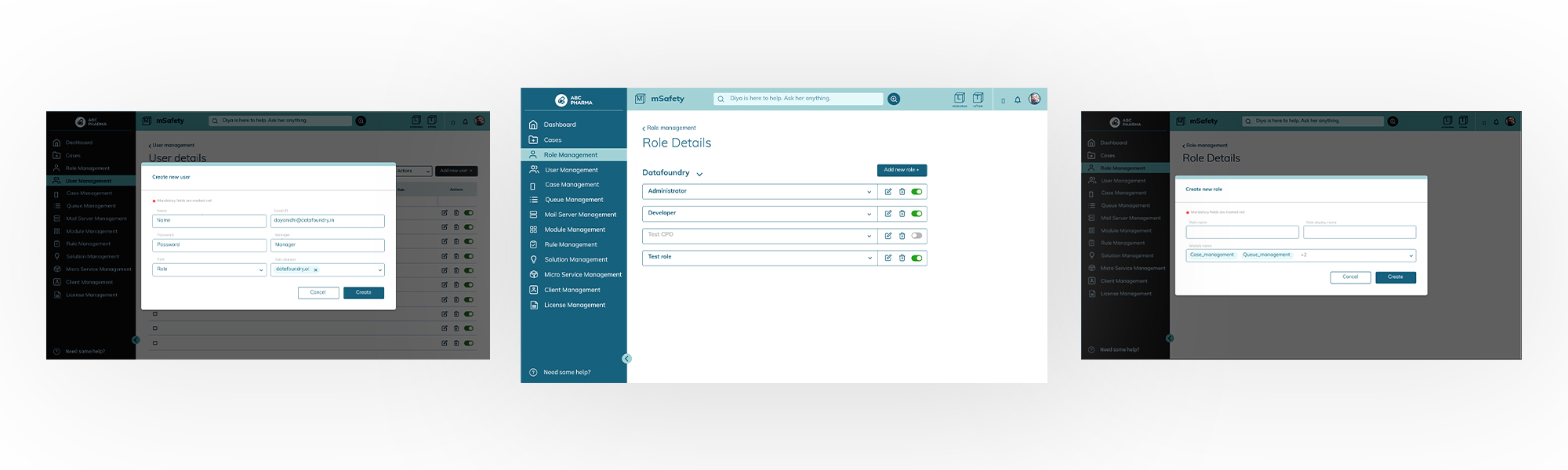 03 msafety by datafoundry client admin screens