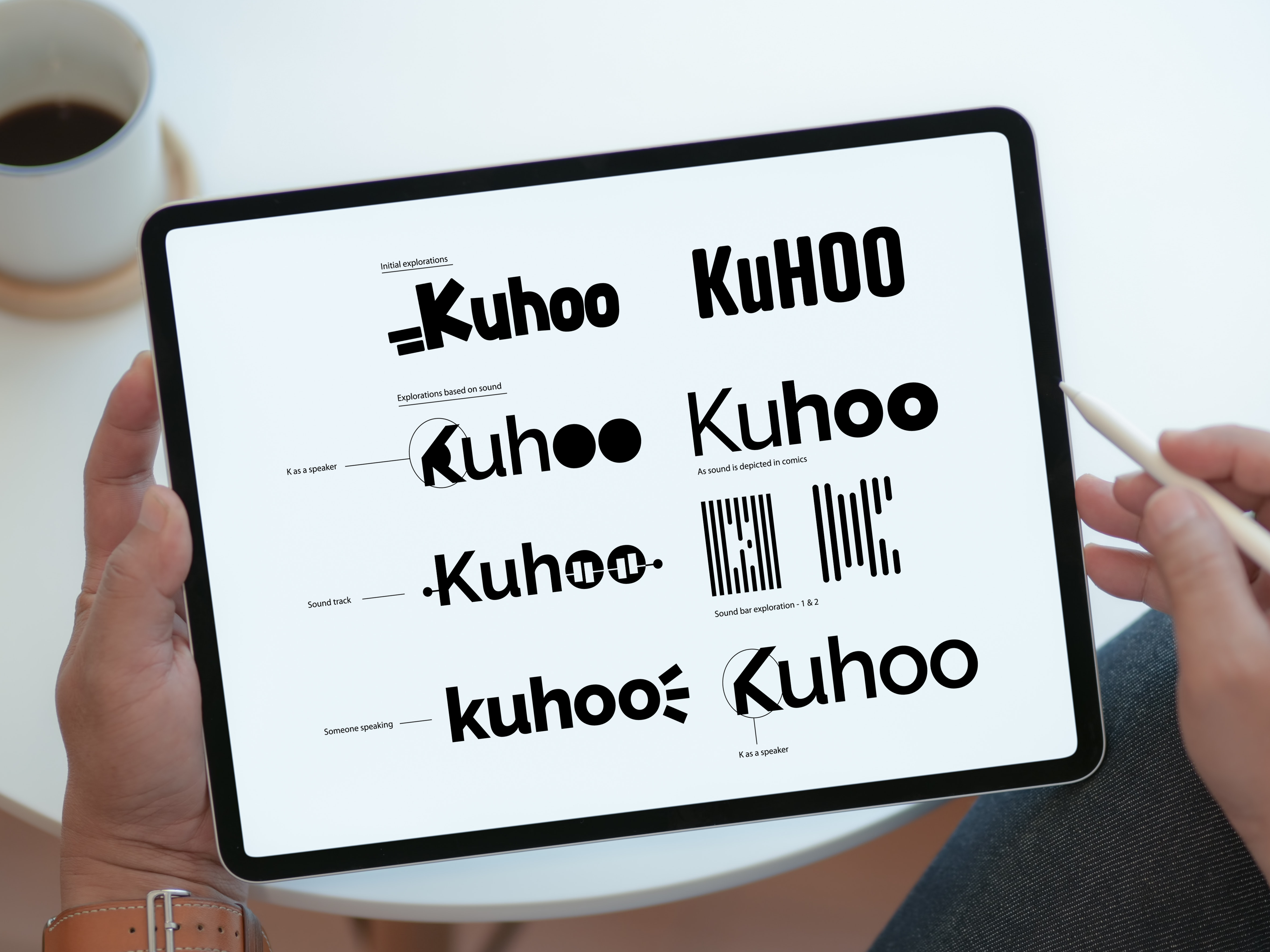Kuhoo brand identity design logoideations