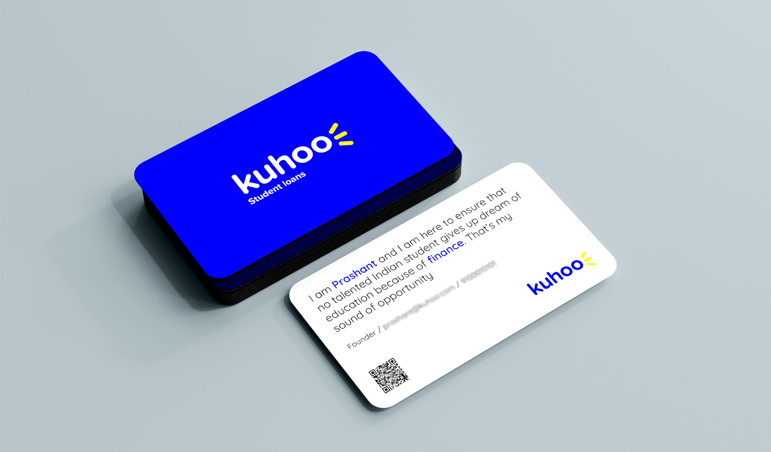 Kuhoo brand identity design  business card design