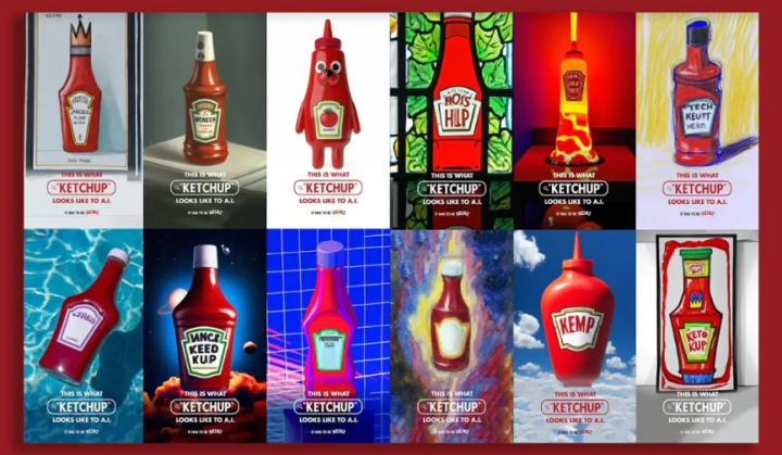 Heinz asked an AI generator to create images of ketchup.Heinz